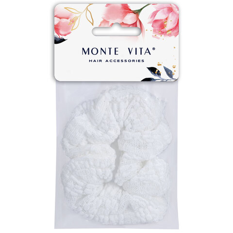 Резинка для волос 3х22 см, скранч, белый, MONTE VITA (МОНТЕ ВИТА), 457121 Резинка для волос 3х22 см, скранч, белый, MONTE VITA (МОНТЕ ВИТА), 457121