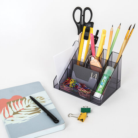 Подставка-органайзер BRAUBERG GRAND OFFICE, 9 отделений, 115х160х105 мм, Подставка-органайзер BRAUBERG GRAND OFFICE, 9 отделений, 115х160х105 мм,