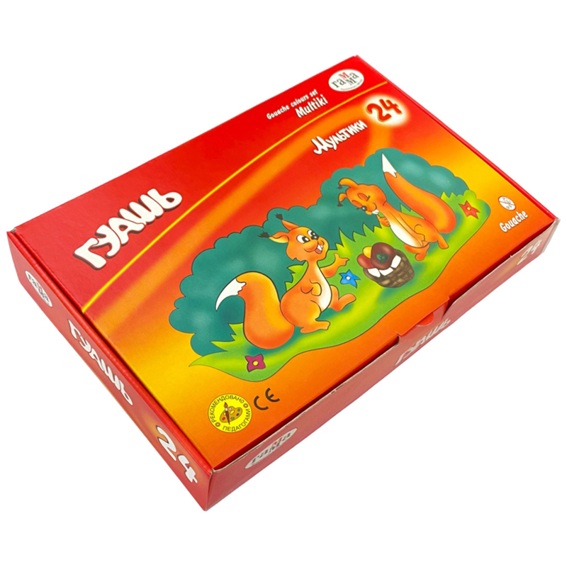 Гуашь Гамма "Мультики", 24 цвета, 20мл, картон. упак. Гуашь Гамма "Мультики", 24 цвета, 20мл, картон. упак.