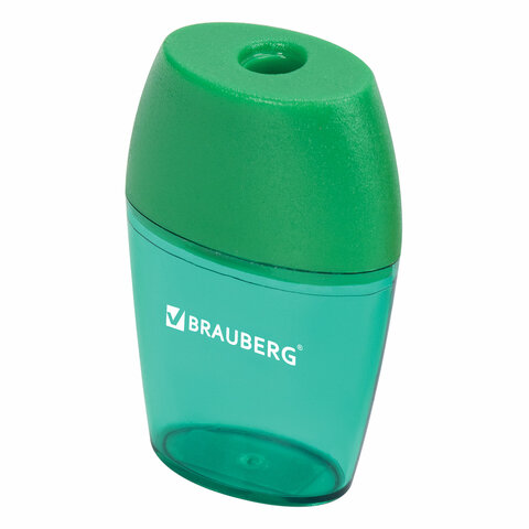 Точилка BRAUBERG "Diamond", с контейнером, овальная, в дисплее, Точилка BRAUBERG "Diamond", с контейнером, овальная, в дисплее,