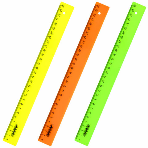 Линейка пластиковая 30 см, ПИФАГОР, непрозрачная, неоновая, ассорти, 210608 Линейка пластиковая 30 см, ПИФАГОР, непрозрачная, неоновая, ассорти, 210608