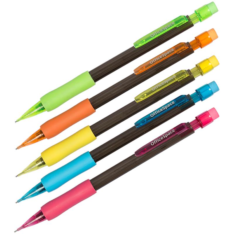 Карандаш механический OfficeSpace, 0,7мм, грип, с ластиком, ассорти XP820C_3620 Карандаш механический OfficeSpace, 0,7мм, грип, с ластиком, ассорти XP820C_3620