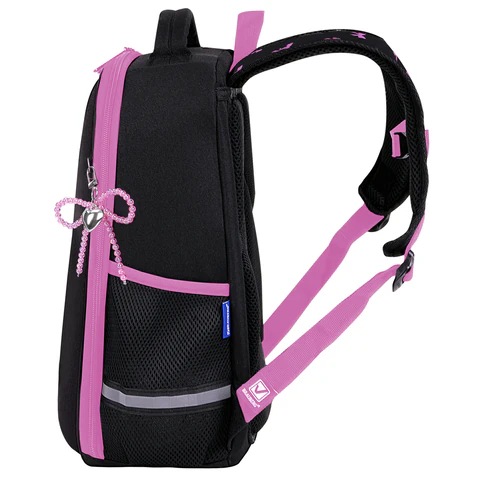 Ранец BRAUBERG LIGHT, 1 отделение, с брелоком, "Стильный бант", Ранец BRAUBERG LIGHT, 1 отделение, с брелоком, "Стильный бант",