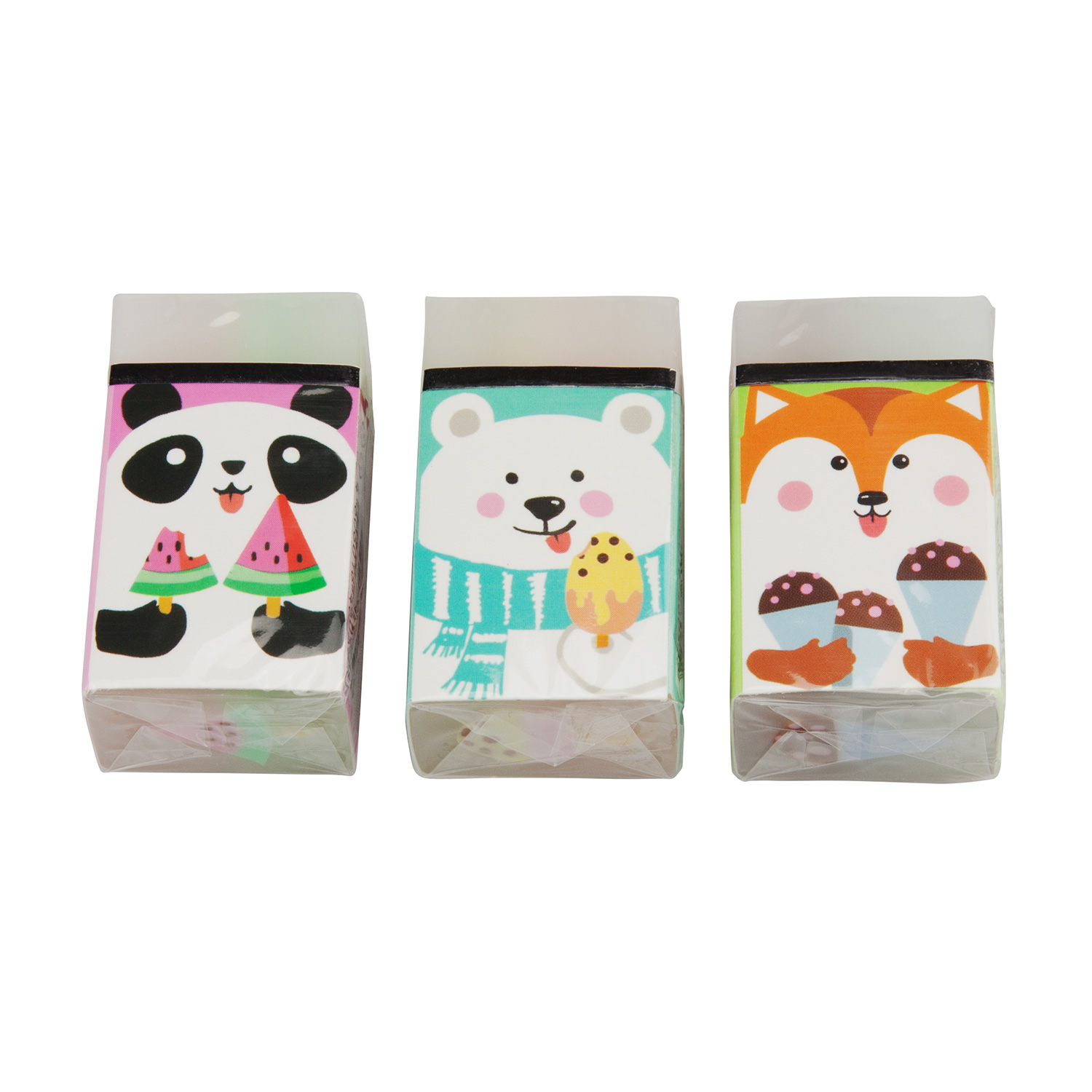 ЛАСТИК "HappyGraphix. Пломбирное мороженое", 3 цвета ЛАСТИК "HappyGraphix. Пломбирное мороженое", 3 цвета