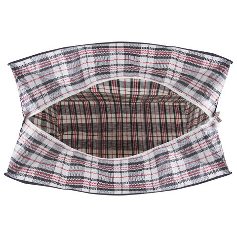 Сумка-баул хозяйственная, полипропилен, 60х50х30 см, 90 литров, черно-красная, Сумка-баул хозяйственная, полипропилен, 60х50х30 см, 90 литров, черно-красная,