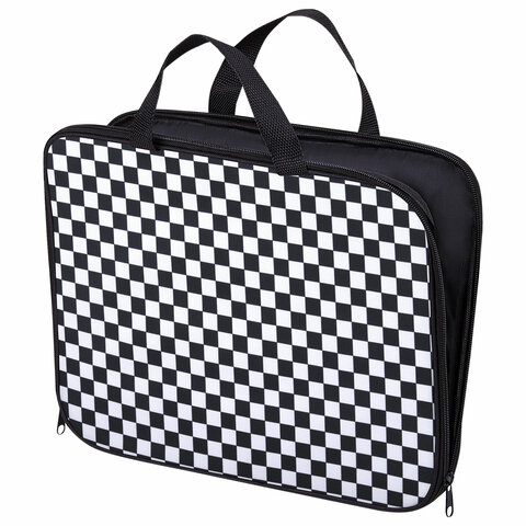 Папка на молнии с ручками BRAUBERG А4, 1 отделение, полиэстер, 20 мм,