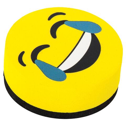 Стиратели магнитные для магнитно-маркерной доски ЮНЛАНДИЯ "Смайлик",