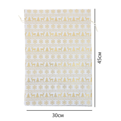 Подарочный мешок (1 шт.) новогодний, 30х45 см, "X-Mas Pattern", под