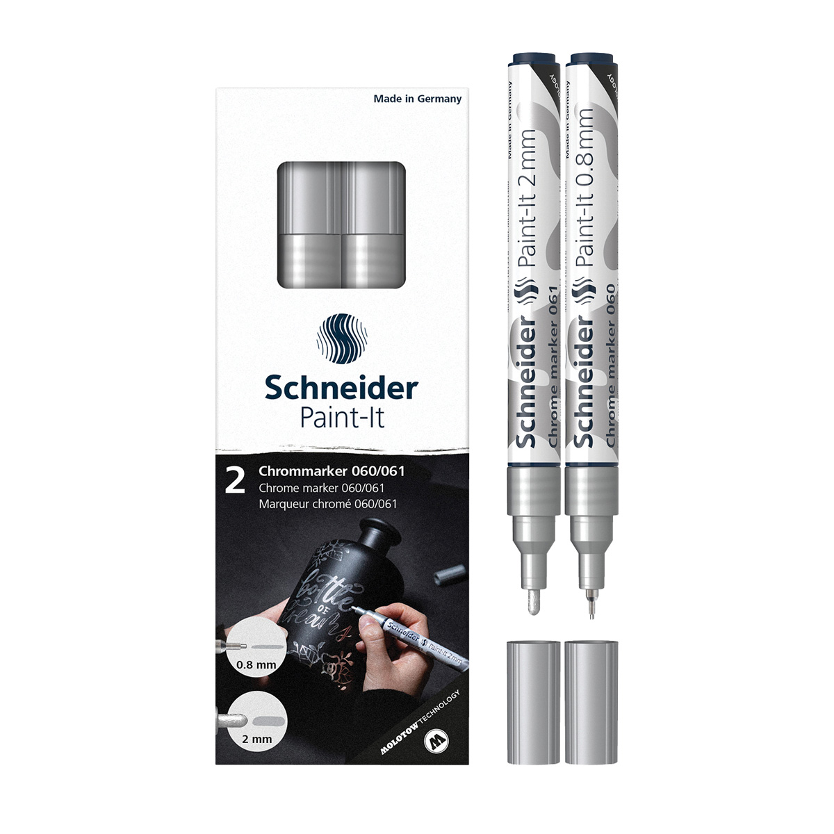 Набор маркеров для декорирования Schneider "Paint-It 060/061" 2шт., Набор маркеров для декорирования Schneider "Paint-It 060/061" 2шт.,