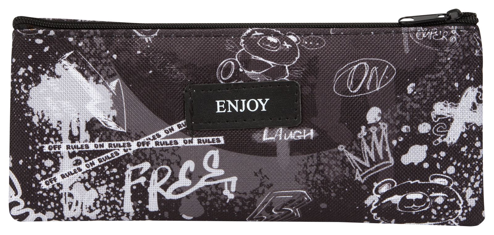 Пенал 1 отделение Creativiki ГРАФФИТИ 200х90х5 мм черн. полиэстер Пенал 1 отделение Creativiki ГРАФФИТИ 200х90х5 мм черн. полиэстер