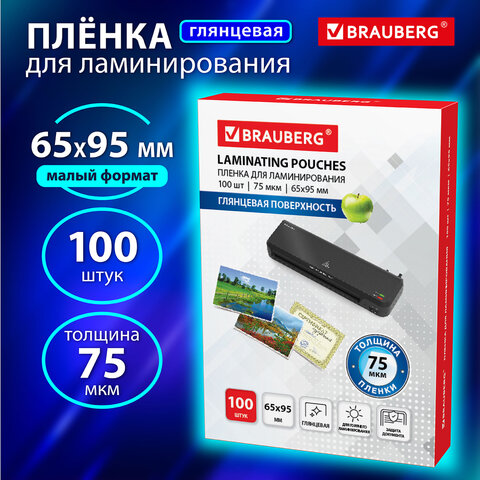 Пленки-заготовки для ламинирования МАЛОГО ФОРМАТА (65х95 мм), КОМПЛЕКТ 100 штук, Пленки-заготовки для ламинирования МАЛОГО ФОРМАТА (65х95 мм), КОМПЛЕКТ 100 штук,