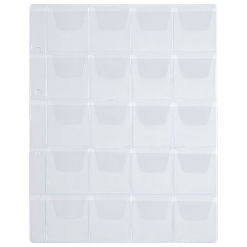 Листы-вкладыши для альбома "OPTIMA" на 20 монет d до 40 мм, КОМПЛЕКТ Листы-вкладыши для альбома "OPTIMA" на 20 монет d до 40 мм, КОМПЛЕКТ