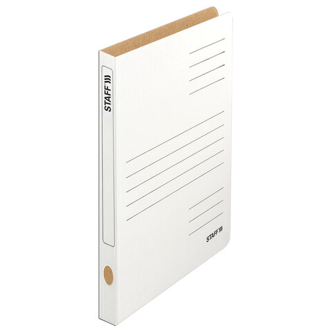 Скоросшиватель из микрогофрокартона STAFF, 30 мм, до 300 листов, белый, 128991 Скоросшиватель из микрогофрокартона STAFF, 30 мм, до 300 листов, белый, 128991