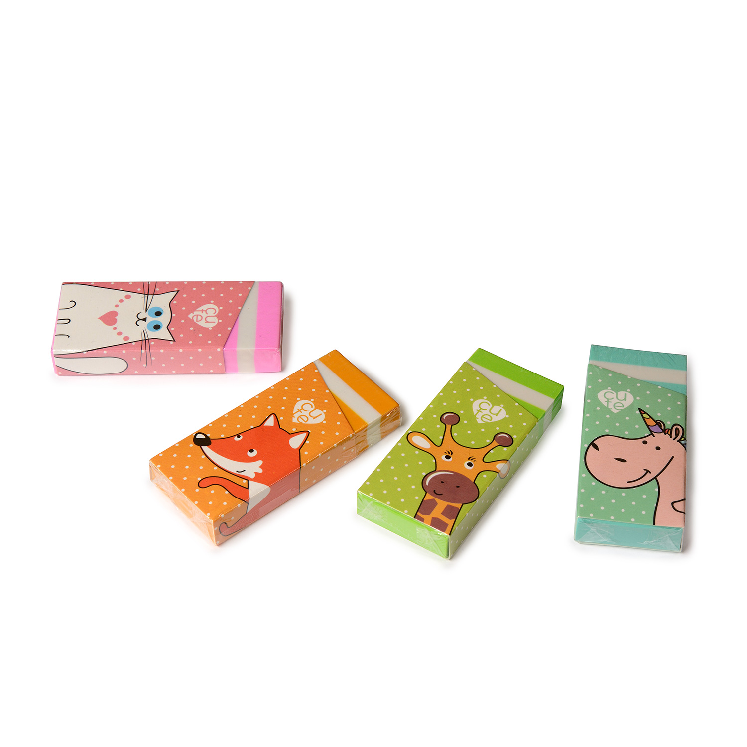 ЛАСТИК "HappyGraphix. Зверята", 4 цвета ЛАСТИК "HappyGraphix. Зверята", 4 цвета