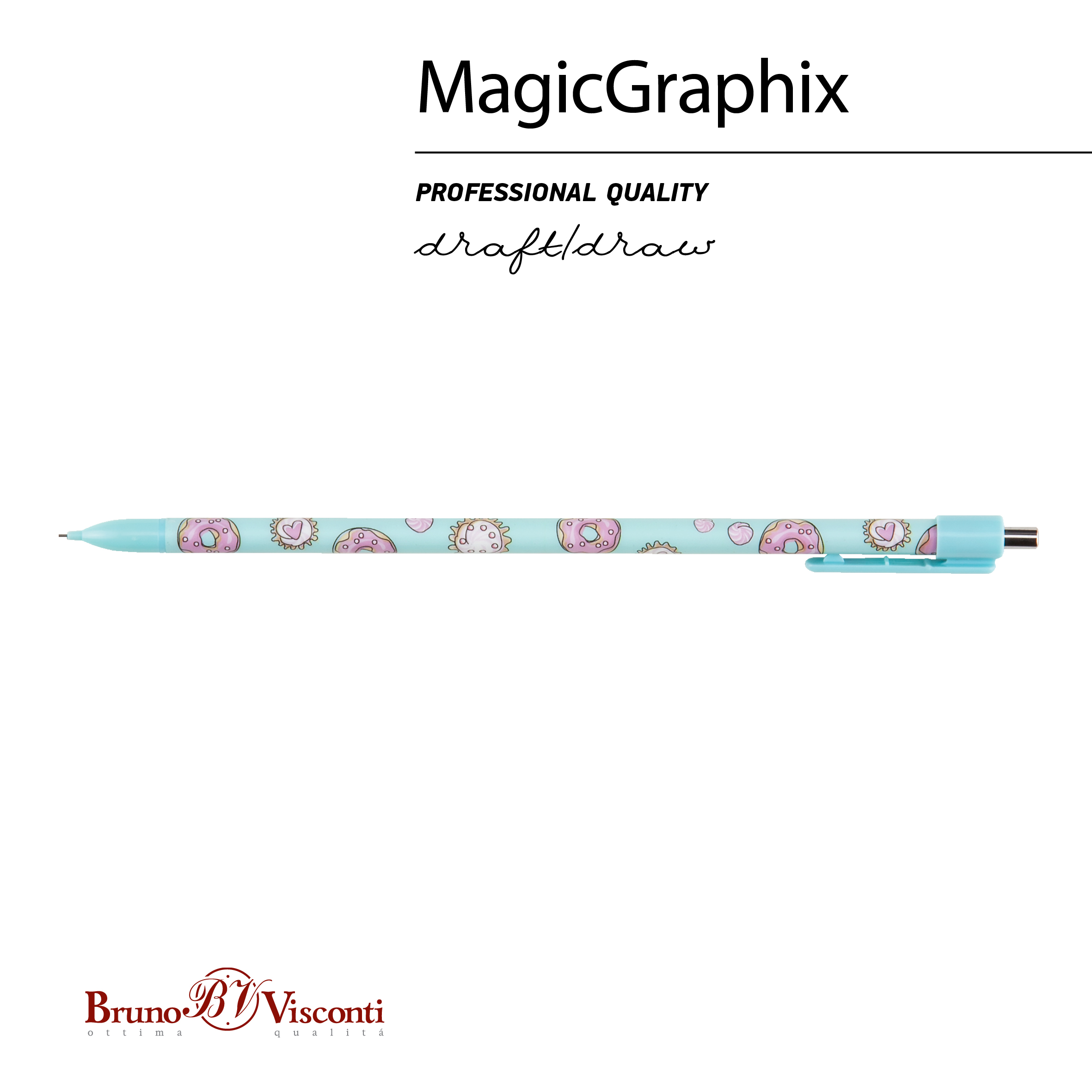 КАРАНДАШ МЕХАНИЧЕСКИЙ "MagicGraphix. Сладкое настроение. Пончики" 0.5 КАРАНДАШ МЕХАНИЧЕСКИЙ "MagicGraphix. Сладкое настроение. Пончики" 0.5