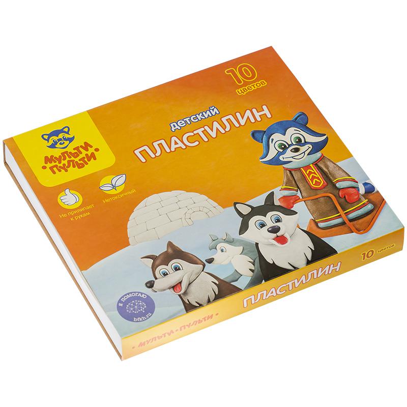 Пластилин "Енот на Аляске" 10 цветов, 150гр, со стеком ДП_10234 Пластилин "Енот на Аляске" 10 цветов, 150гр, со стеком ДП_10234