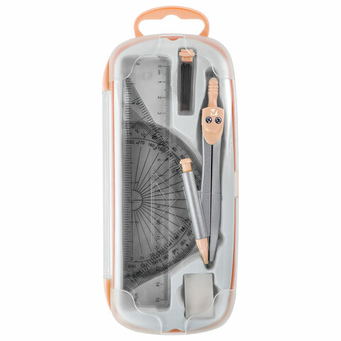Готовальня BRAUBERG SCHOOL KIT, 9 предметов, циркуль 125 мм, чертежные Готовальня BRAUBERG SCHOOL KIT, 9 предметов, циркуль 125 мм, чертежные