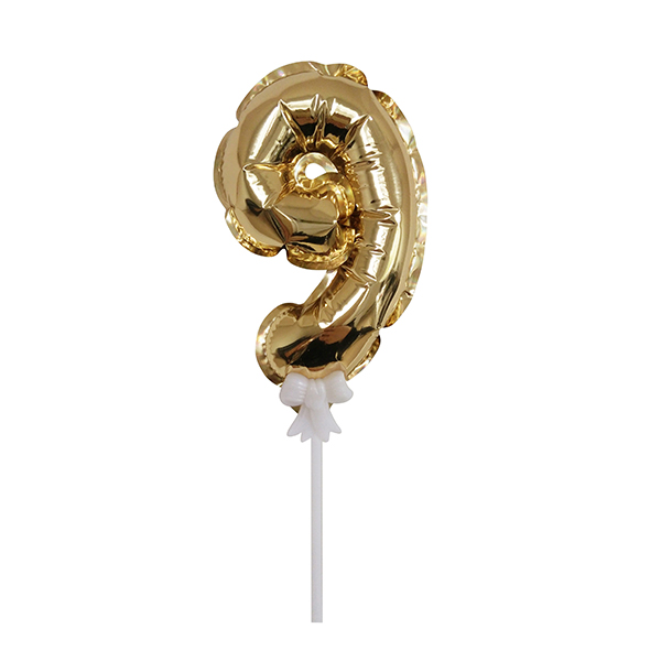 Шар самодув Цифра 9 Gold 18 см шар фольгированный Шар самодув Цифра 9 Gold 18 см шар фольгированный