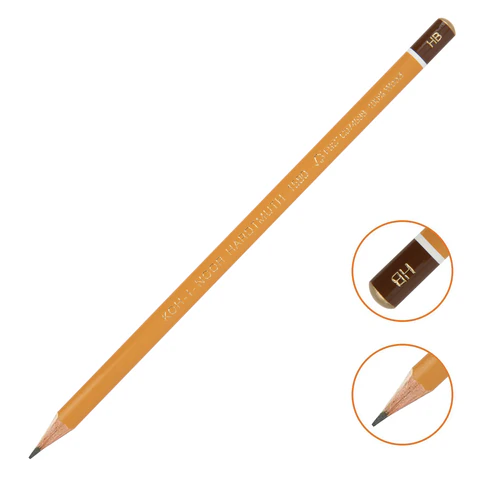 Карандаши чернографитные KOH-I-NOOR "1580", НАБОР 3 шт., HB, без Карандаши чернографитные KOH-I-NOOR "1580", НАБОР 3 шт., HB, без