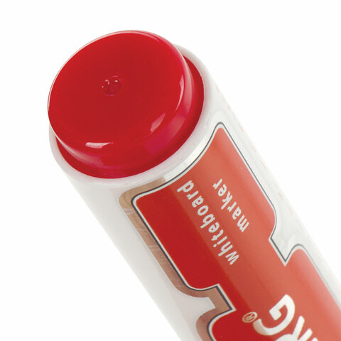 Маркер для доски BRAUBERG "Neo", КРАСНЫЙ, с клипом, круглый