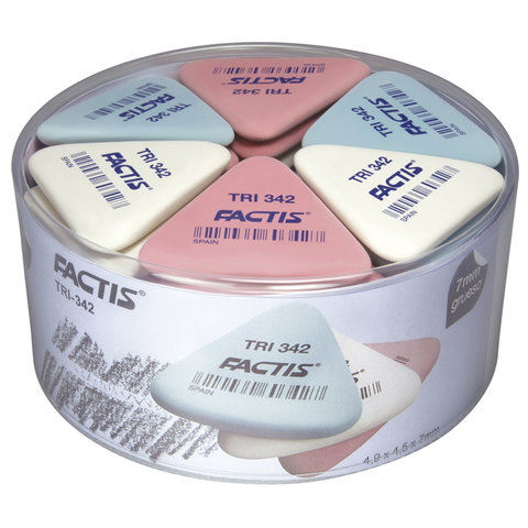 Резинка стирательная FACTIS TRI 342 (Испания), треугольная, 49х45х6 мм, мягкая, Резинка стирательная FACTIS TRI 342 (Испания), треугольная, 49х45х6 мм, мягкая,