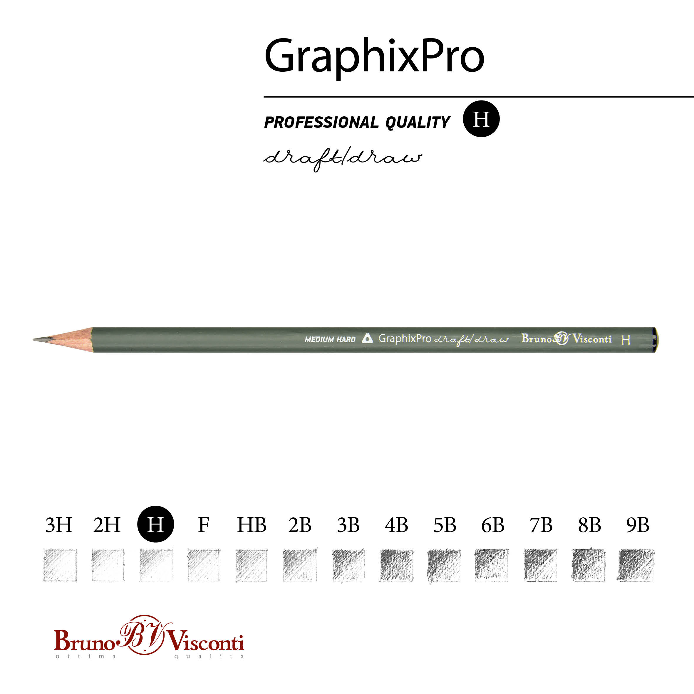 КАРАНДАШ ЧЕРНОГРАФИТОВЫЙ "GraphixPro" Н