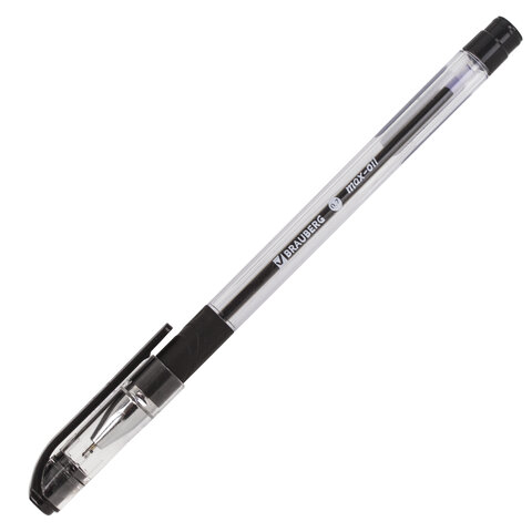 Ручка шариковая масляная с грипом BRAUBERG "Max-Oil", ЧЕРНАЯ, Ручка шариковая масляная с грипом BRAUBERG "Max-Oil", ЧЕРНАЯ,