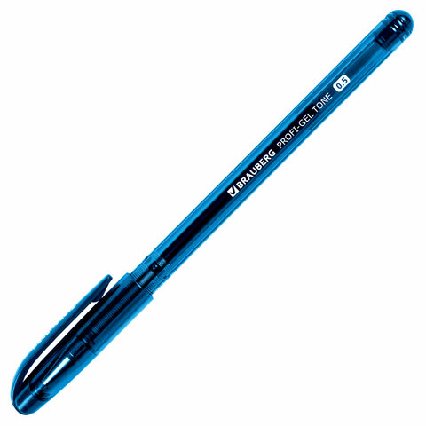 Ручка гелевая BRAUBERG "Profi-Gel TONE", СИНЯЯ, линия письма 0,4 мм, Ручка гелевая BRAUBERG "Profi-Gel TONE", СИНЯЯ, линия письма 0,4 мм,