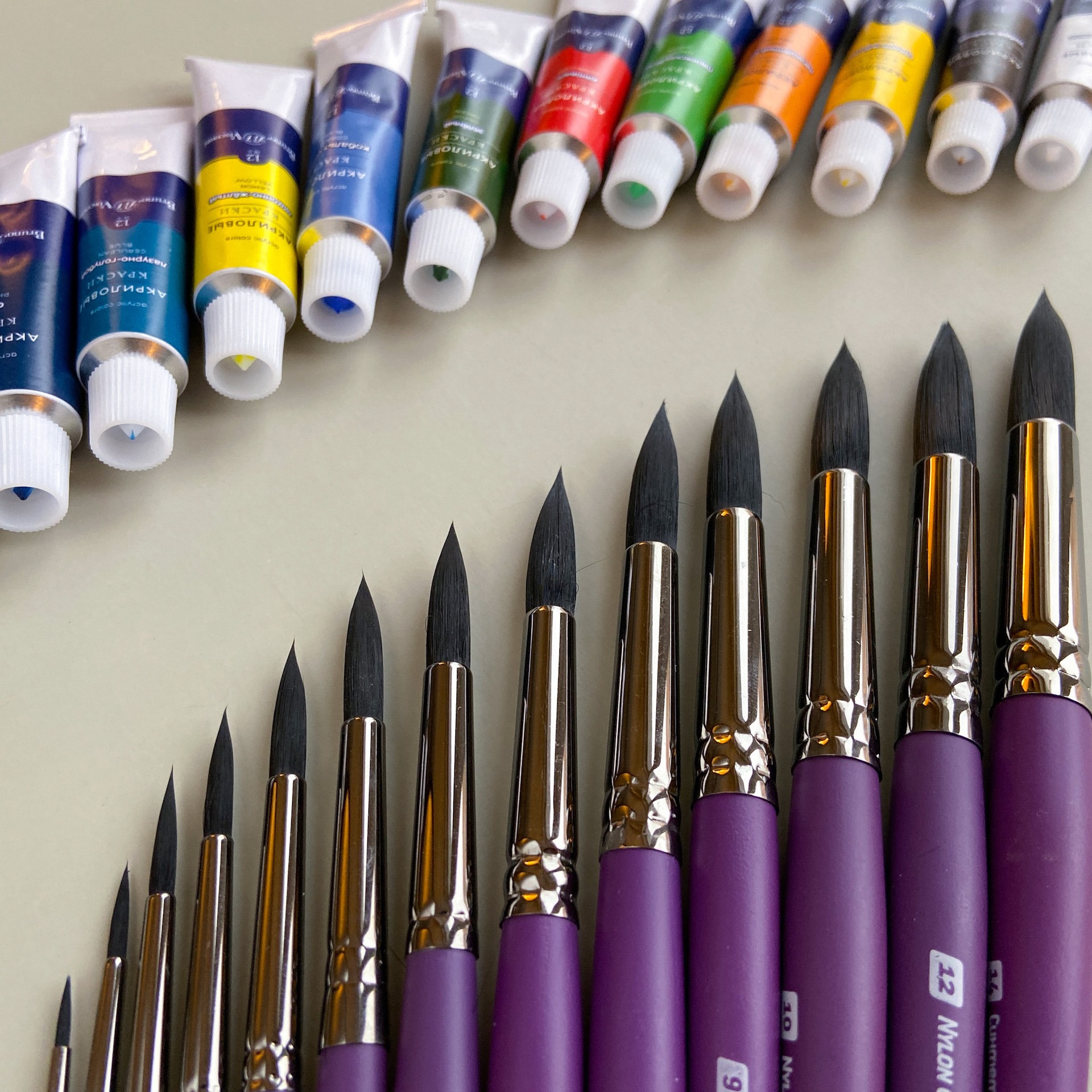 КИСТЬ СИНТЕТИКА КРУГЛАЯ ДЛЯ АКВАРЕЛИ И АКРИЛА С ДЛИННОЙ РУЧКОЙ №5 КИСТЬ СИНТЕТИКА КРУГЛАЯ ДЛЯ АКВАРЕЛИ И АКРИЛА С ДЛИННОЙ РУЧКОЙ №5