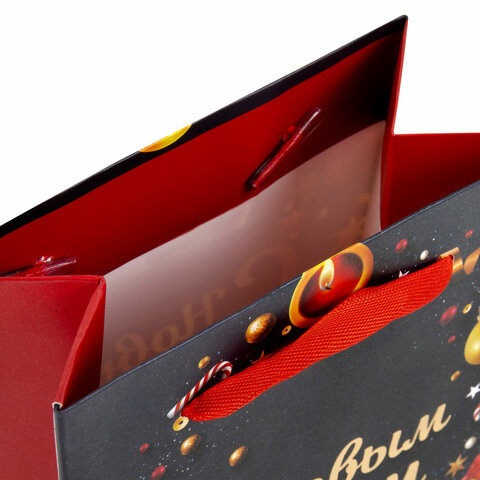 Пакет подарочный новогодний 11,4x6,4x14,6 см ЗОЛОТАЯ СКАЗКА "New Year" Пакет подарочный новогодний 11,4x6,4x14,6 см ЗОЛОТАЯ СКАЗКА "New Year"