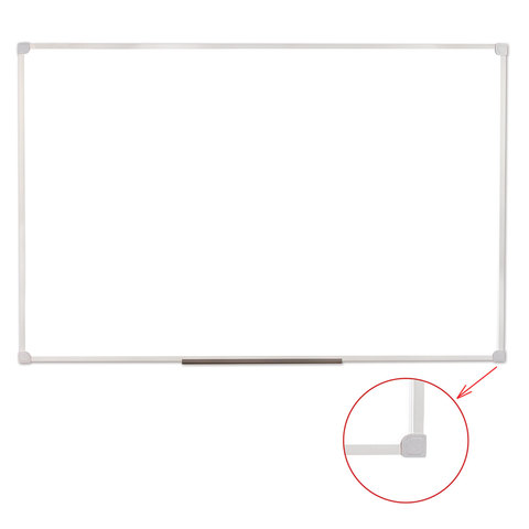 Доска магнитно-маркерная (60х90 см), ПВХ рамка, ГАРАНТИЯ 10 ЛЕТ, РОССИЯ, STAFF,