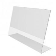 Ценникодержатель настольный д/инф. L-образный 90x70мм, горизонт.,20шт/уп.