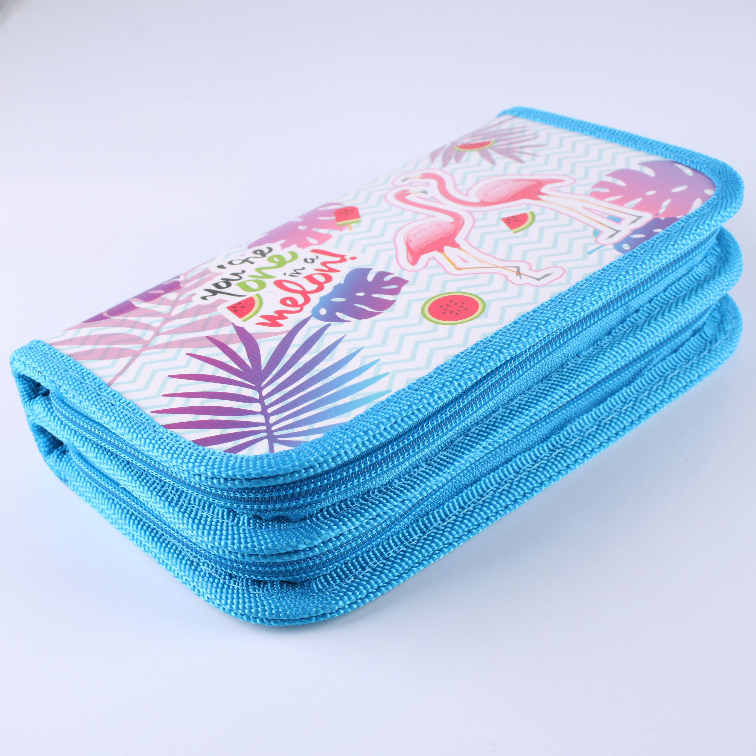 Пенал 2отдел. 190*105мм Фламинго и листья Пенал 2отдел. 190*105мм Фламинго и листья