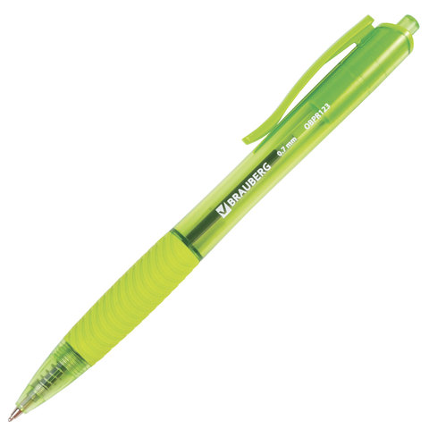 Ручка шариковая масляная автоматическая с грипом BRAUBERG "Fruity RD",