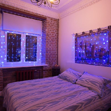 Гирлянда светодиодная Занавес 1,5x1 м, 96 LED, мерцание, Синий, 235-023 Гирлянда светодиодная Занавес 1,5x1 м, 96 LED, мерцание, Синий, 235-023