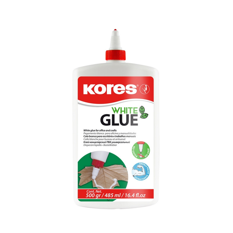 Клей ПВА 500г Kores, без растворителей Клей ПВА 500г Kores, без растворителей
