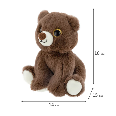 Игрушка мягкая "Мишка", 16 см, цвет коричневый, WOOZOO (ВУЗУ), 666796 Игрушка мягкая "Мишка", 16 см, цвет коричневый, WOOZOO (ВУЗУ), 666796