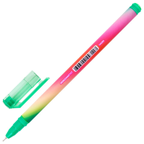 Ручка гелевая BRAUBERG GRADE NEON, ЧЕРНАЯ, игольчатый узел 0,5 мм, линия письма Ручка гелевая BRAUBERG GRADE NEON, ЧЕРНАЯ, игольчатый узел 0,5 мм, линия письма