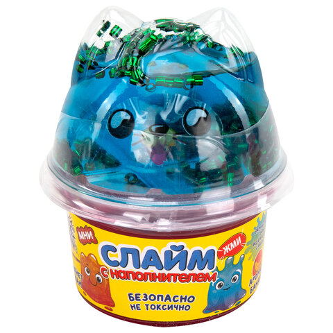 Слайм (лизун) с наполнителем, 200 г, ассорти 5 видов, JOLLY JOT (ДЖОЛЛИ ДЖОТ), Слайм (лизун) с наполнителем, 200 г, ассорти 5 видов, JOLLY JOT (ДЖОЛЛИ ДЖОТ),