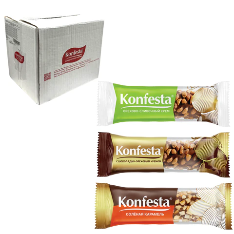 Конфеты KONFESTA ассорти (соленая карамель, шоколадно-ореховая, Конфеты KONFESTA ассорти (соленая карамель, шоколадно-ореховая,