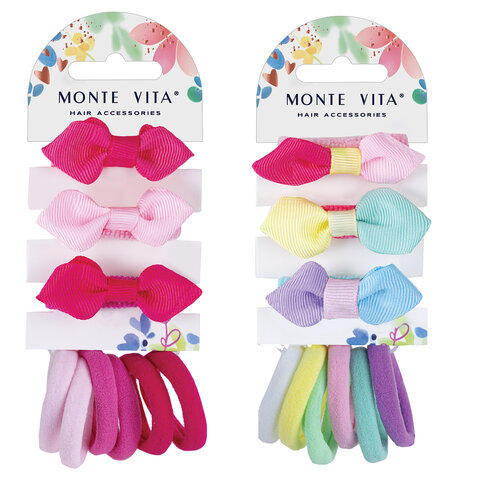 Резинка для волос НАБОР 9 шт., мягкие, medium size, ассорти форм, оттенки Резинка для волос НАБОР 9 шт., мягкие, medium size, ассорти форм, оттенки