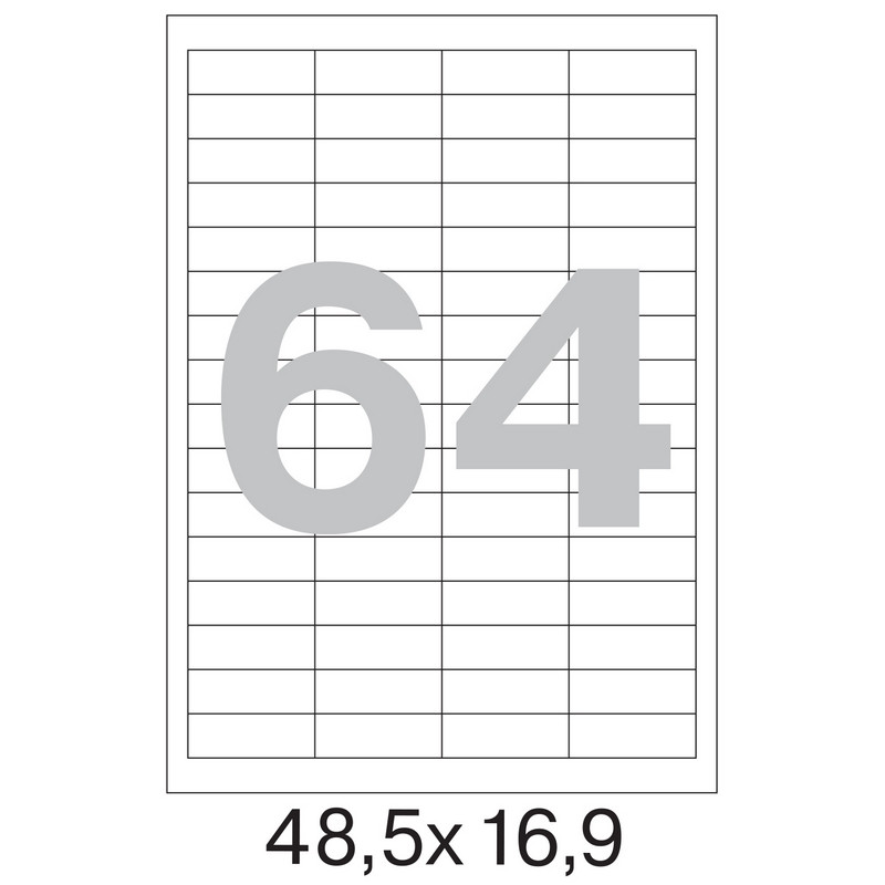 Этикетки самоклеящиеся Office Label 48,5х16,9 мм, 64 шт. на лист.А4 100 л Этикетки самоклеящиеся Office Label 48,5х16,9 мм, 64 шт. на лист.А4 100 л