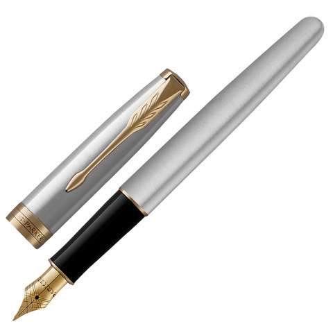 Ручка перьевая PARKER "Sonnet Core Stainless Steel GT", корпус Ручка перьевая PARKER "Sonnet Core Stainless Steel GT", корпус