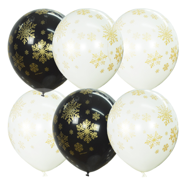 12"/30см BLACK&WHITE&TRANSPARENT (шелк) 5 ст. рис Снежинки золотые 12"/30см BLACK&WHITE&TRANSPARENT (шелк) 5 ст. рис Снежинки золотые