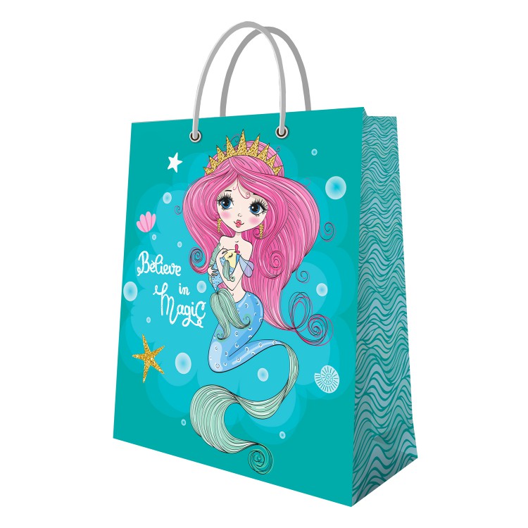 Пакет подарочный большой Русалка-принцесса, 335*406*155 мм Пакет подарочный большой Русалка-принцесса, 335*406*155 мм