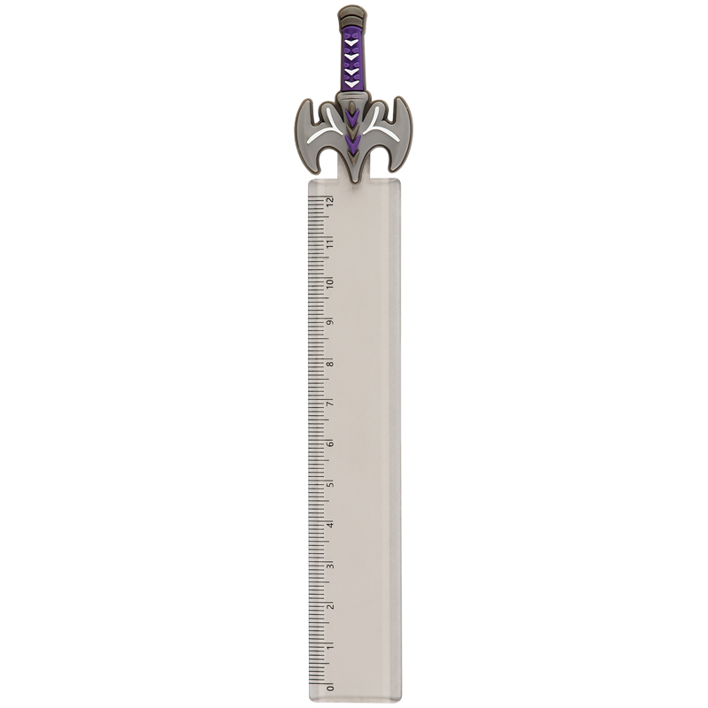 Линейка с топпером 12см MESHU "Grey sword", европодвес Линейка с топпером 12см MESHU "Grey sword", европодвес