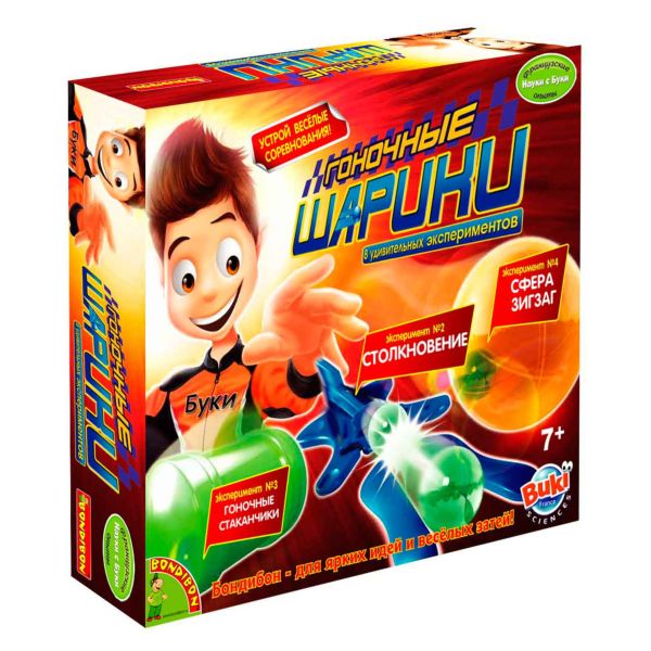 Французские опыты Науки с Буки BONDIBON, Гоночные шарики, арт. 2019RU Французские опыты Науки с Буки BONDIBON, Гоночные шарики, арт. 2019RU