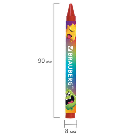Восковые мелки BRAUBERG "МОНСТРИКИ", 12 цветов, 273238 Восковые мелки BRAUBERG "МОНСТРИКИ", 12 цветов, 273238