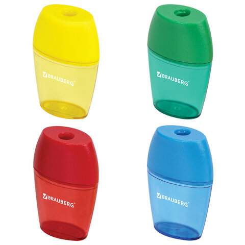 Точилка BRAUBERG "Diamond", с контейнером, овальная, в дисплее, Точилка BRAUBERG "Diamond", с контейнером, овальная, в дисплее,