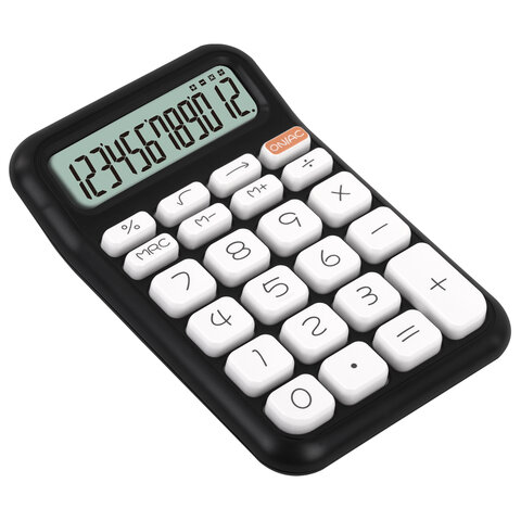 Калькулятор настольный BRAUBERG KW-500-BK (93x148 мм), 3D-кнопки, 12 разрядов,